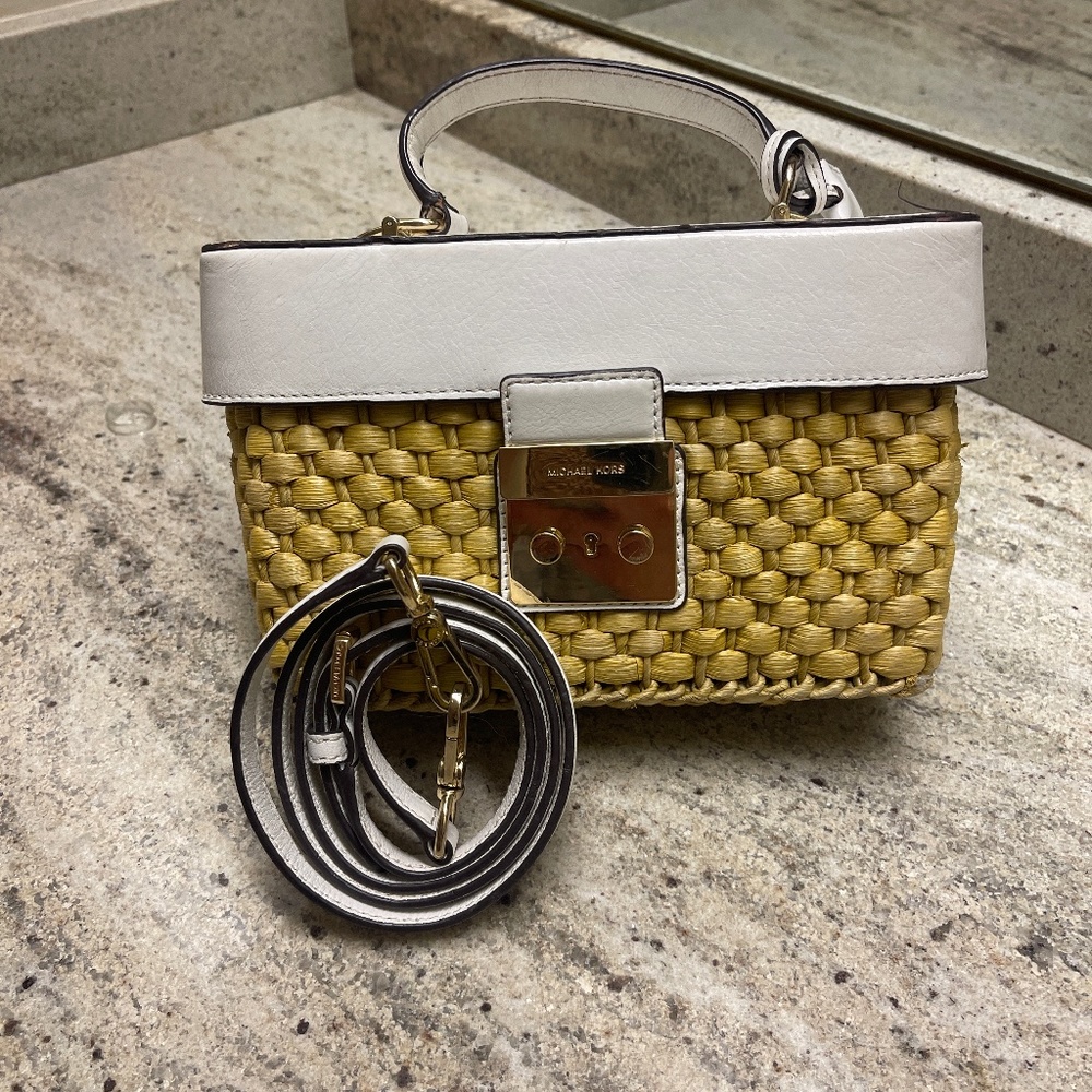 Michael Kors Raffia and leather  shoulder bag
